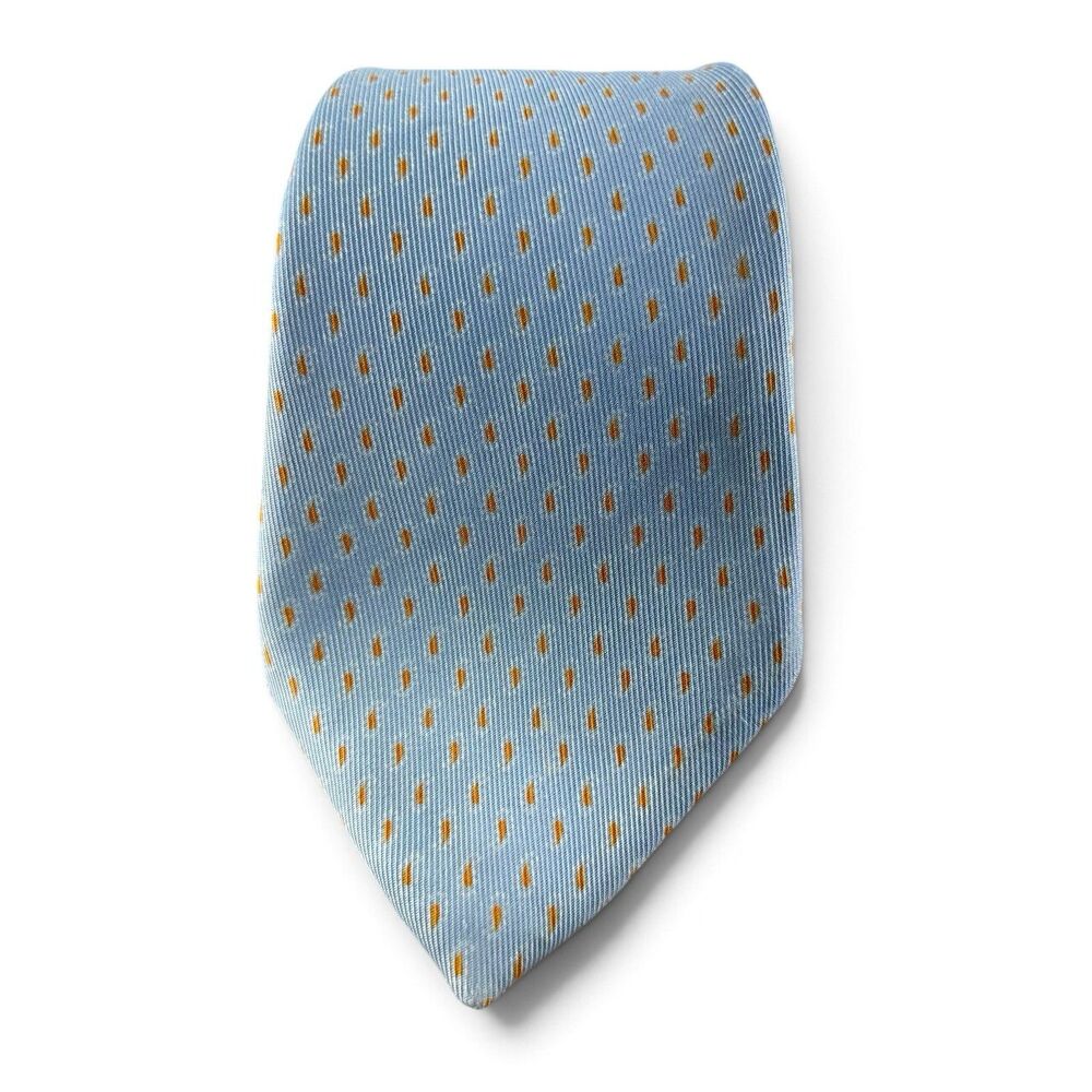 Turnbull & Asser Men's 100% Silk Luxury Necktie Gray Geometric Handmade England